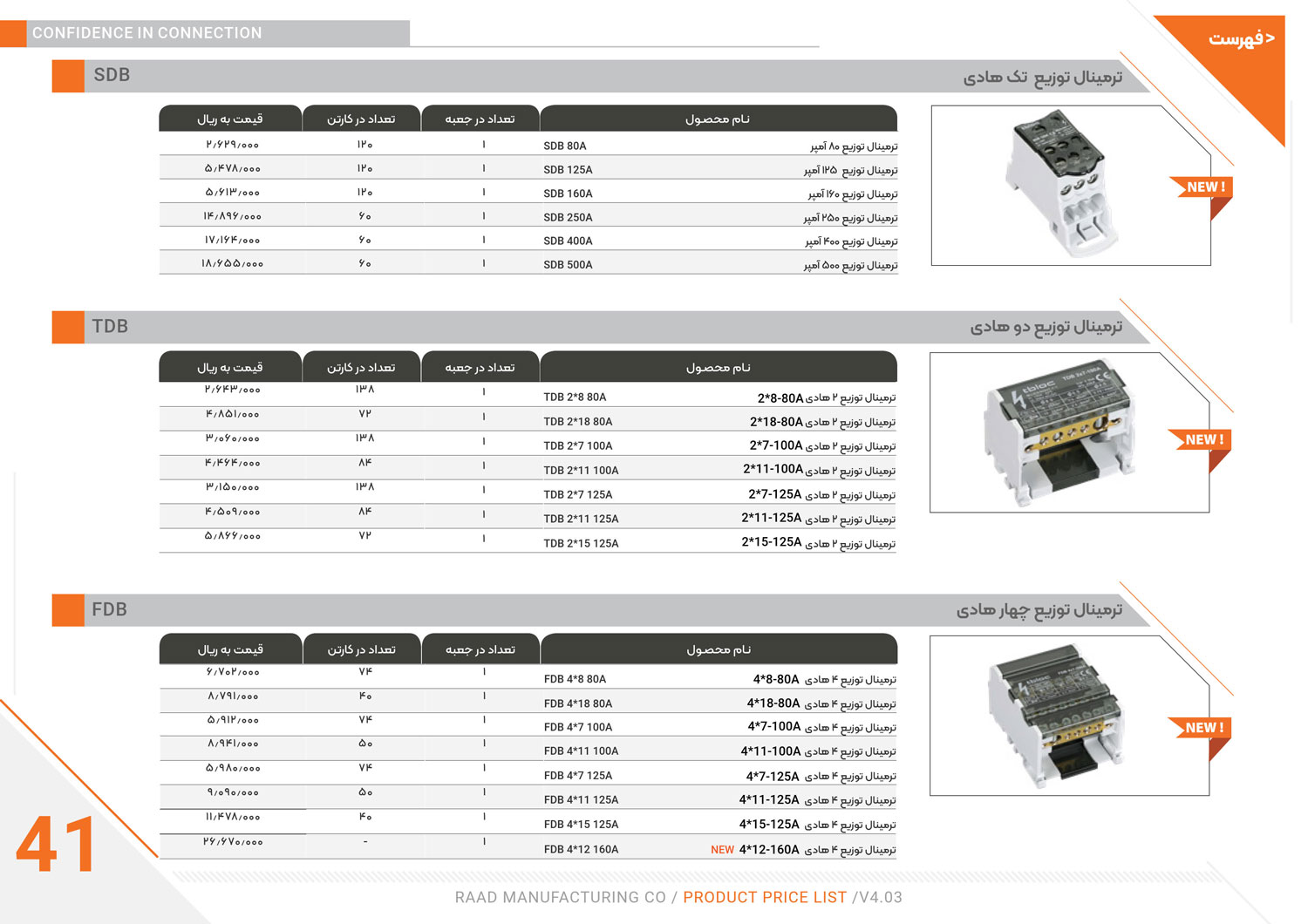 لیست قیمت رعد الکتریک